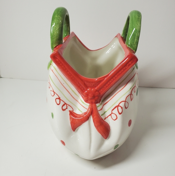 Ceramic Holiday Purse Flower Pot Decoration, Christmas Decoration - Picture 3 of 7
